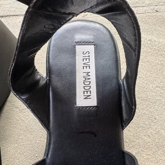 Steve Madden Sashes Black Platform Strappy Sandals - Picture 5 of 5